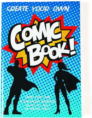 Vista 2 de Fun Express Libro de cómics en blanco para niños, 12 libros, bloc de actividades de libro de dibujo con paneles y plantillas preimpresas, kit