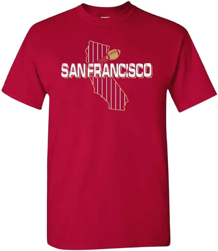 Vista 17 de Xtreme Apparrel Camiseta para hombre Team Field Map para aficionados al fútbol Dallas - Camisa azul marino