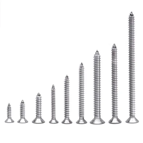 Vista 6 de Tornillo de madera de acero inoxidable #6 x 5/8 pulgadas, 100 piezas, tornillo autorroscante de cabeza plana, tornillos de metal, cola puntiaguda