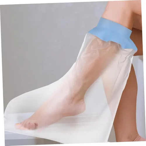 Vista 7 de Cubierta impermeable para pie para protector de ducha, fácil de usar, cubierta de baño para pie adulto después de la cirugía, sello de ajuste cómodo