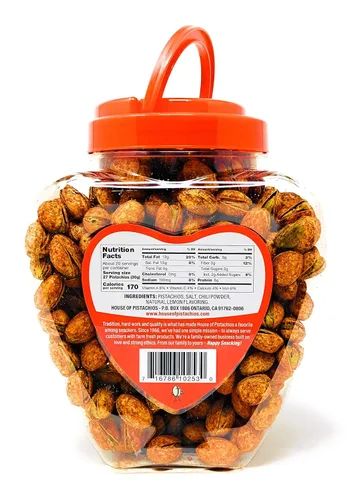 Vista 2 de House of Pistachios ' Pistachos de chile limón - Sabor real, receta familiar, cultivado en California, 21 onzas