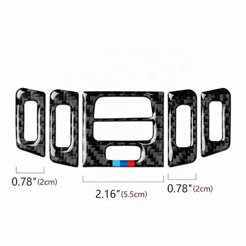 Vista 8 de Adhesivo de fibra de carbono para rejilla de aire acondicionado del panel de la consola central del coche, calcomanía decorativa compatible con BMW