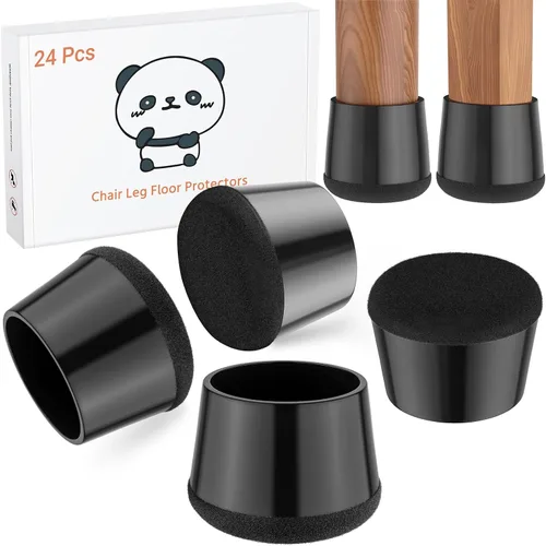 Vista 14 de 24 piezas de protectores de pata de silla de silicona extra pequeños (1,5 cm - 2 cm) almohadillas de goma y fieltro para patas de muebles