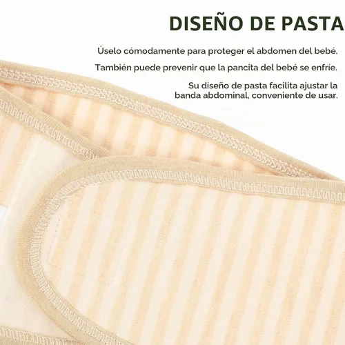 Vista 8 de Healifty - Protector de vientre para bebé, paquete de 3 bandas de algodón para el ombligo para recién nacidos, cubierta de cordón umbilical
