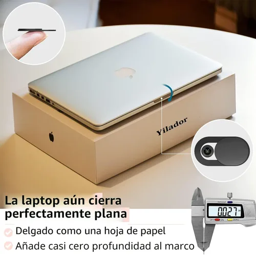 Vista 3 de Yilador Funda para cámara web (paquete de 3), funda ultradelgada de 0.03 pulgadas para cámara de portátil para iPhone, iPad, MacBook Pro