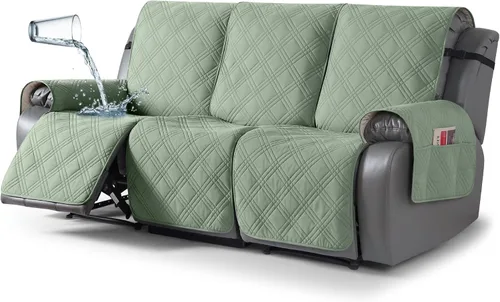 Vista 18 de TAOCOCO Fundas para Sillón de Dos Plazas Reclinable 100% Impermeables, Fundas Divididas para Loveseat Reclinable, Funda Antideslizante para Sofá