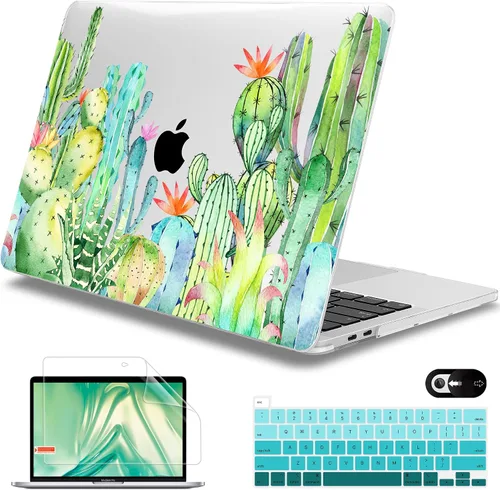 Vista 36 de Mektron Funda para MacBook Pro de 13 pulgadas 2022 2021 2020 versión A2338 M2 M1 A2289 A2251, cubierta rígida de plástico impresa para MacBook Pro