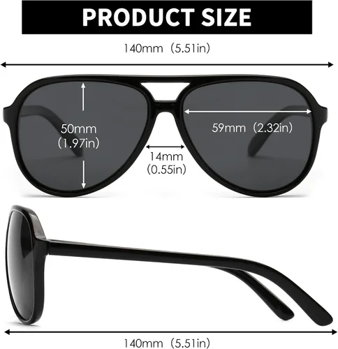 Vista 5 de JIM HALO Gafas de sol polarizadas de aviador para hombres y mujeres, gafas de conducción de plástico de gran