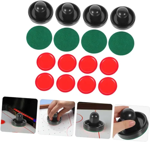 Vista 2 de 2set Ice Hockey Pucks Replacement Accessories for Game Tables Includes Pucks and for Indoor Hockey