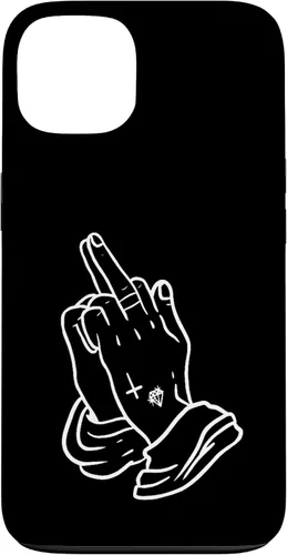 Vista 7 de Praying Hands Show Middle Finger Men's T-Shirt Women Case for iPhone 17
