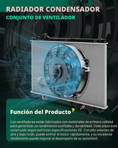 Vista 7 de SCITOO Conjunto de ventilador de refrigeración compatible con 2002-2006 para Honda CR-V 2.4L2003-2006 para Honda para Element 2.4L fit for Honda