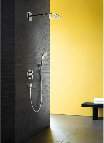 Vista 7 de hansgrohe Ecostat - Enchufe termostático moderno de 2 manijas y enchufe de pared redondo