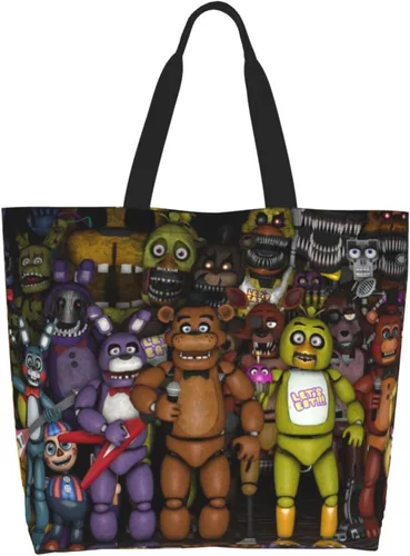 Vista 2 de BELSAV Bolsa de mano con estampado para mujer, reutilizable, plegable, bolsa de compras, bolsa de playa, bolsa de hombro, bolsa de viaje