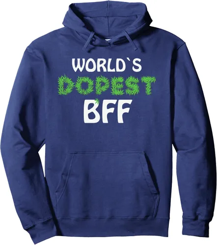 Vista 3 de Worlds Dopest BFF Best Friend Forever Marihuana Grass Pot Pullover Hoodie