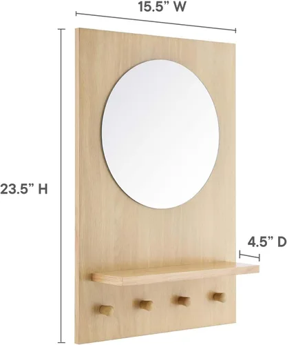 Vista 6 de Modway EEI-6347-OAK Espejo Glint Roble