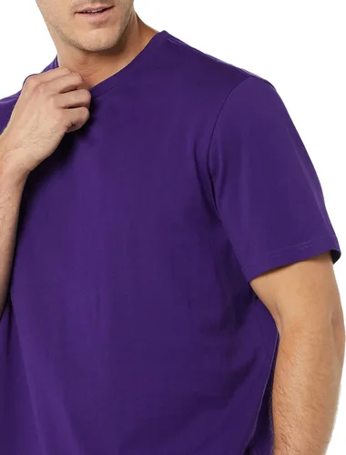 Vista 6 de Tienda Essentials Camiseta de manga corta con cuello redondo para hombre, ajuste regular, paquete de 2