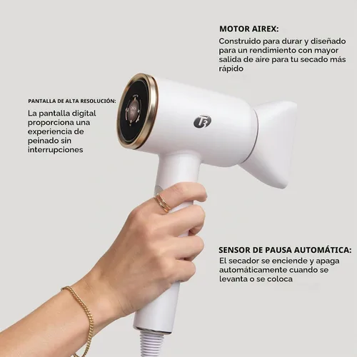 Vista 11 de T3 Aire IQ Kit de secador de pelo con concentrador de secado rápido, concentrador de estilo, difusor y soporte para secadora Golpes rápidos