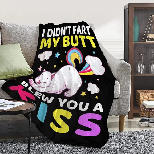 Vista 6 de Divertida manta de gato de regalo para niñas y niños, manta de franela suave de 40 x 50 pulgadas, regalo divertido para adolescentes, mujeres