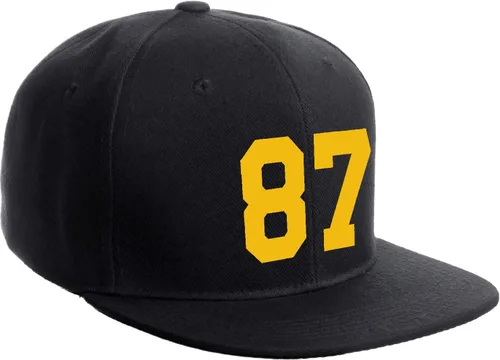 Vista 76 de Número de equipo modificado para requisitos particulares del jugador del color del sombrero del Snapback de la visera plana clásica de la visera