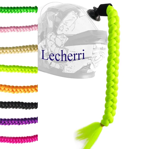 Vista 9 de Extensión de cola de caballo de trenzas largas con ventosa para casco, 1 unidad, accesorios para casco, trenzas para decoración de cabello