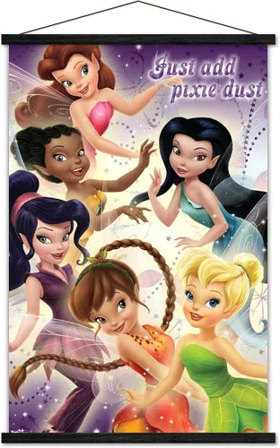 Vista 8 de Trends International Disney Tinker Bell - Póster de pared de hadas, 14.725 x 22.375 pulgadas, versión enmarcada de madera de granero Versión