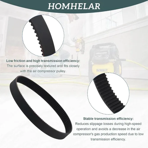 Vista 5 de AC-0815 - Cinturón de compresor de aire para Porter Cable Devilbiss Dewalt Makita Sears Craftsman Compresor de aire sustituye a CAC-1311 CAC-1342