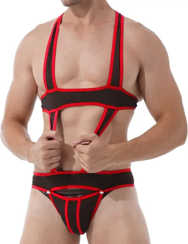 Vista 9 de Jockstrap Lucha Sencillo Bolsa Hebilla Bolsa Leotardo Ropa Interior Arnés Monos