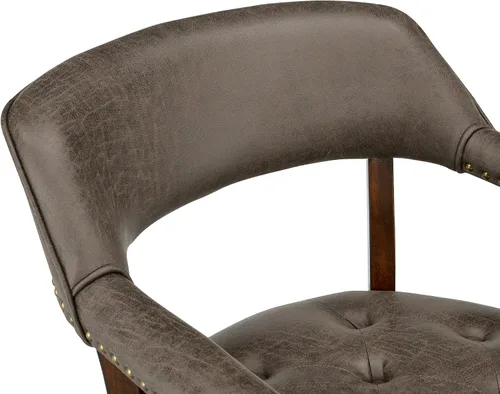 Vista 7 de LEEMTORIG Sillas de comedor con ruedas y brazos, Sillas de comedor con ruedas, Sillas de mesa de póker, Sillas de madera maciza Boss Caption's Patas