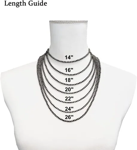 Vista 6 de Western Jewelry Navajo Pearl Necklace for Women Handmade Long Boho Turquoise Pearls Layered Necklaces for Cowgirls