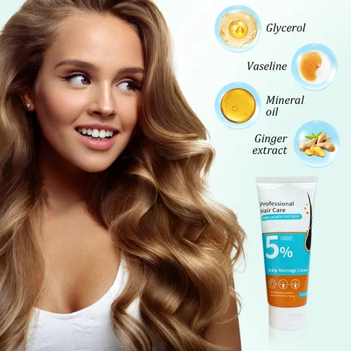 Vista 3 de 2 cremas de masaje para el cuero cabelludo al 5% del crecimiento del cabello, anti-pérdida de cabello con biotina de romero para hombres y mujeres
