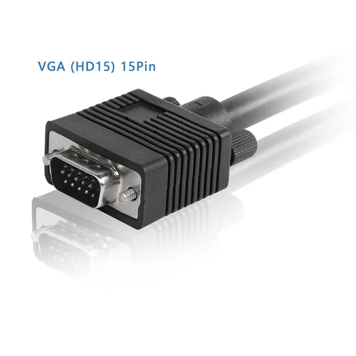 Vista 2 de MEIRIYFA Cable adaptador VGA a BNC, HD15 VGA a 5 BNC RGBHV macho coaxial de alta resolución para HDTV Monitor Cable (negro)