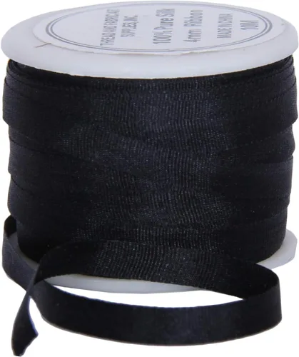 Vista 114 de Threadart Cinta de seda 100% pura - 3 tamaños - Docenas de colores - Castaño - 2 mm No. 524 Soft 100% pure silk ribbon on a single spool - perfect