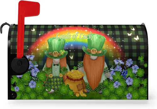 Vista 55 de Funda magnética para buzón patriótico de verano del 4 de julio, cubierta para buzón de bandera de Estados Unidos, diseño floral, Día