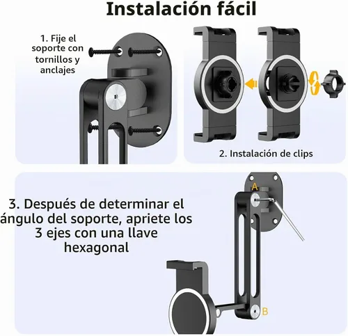 Vista 8 de Tablet Wall Mount, iPad Wall Mount, Swivel & Tilt, Black
