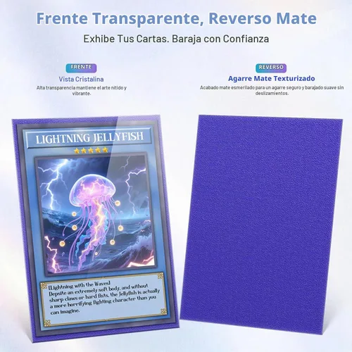 Vista 2 de 1000 unidades de fundas para tarjetas de carga superior para cartas coleccionables, 10 colores de fundas suaves para tarjetas de béisbol estándar