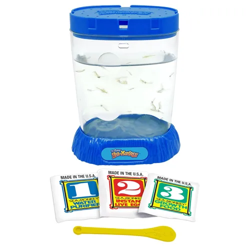 Vista 11 de Los monos marinos originales - Zoo oceánico - Kit de ciencia para criar tus propias mascotas - Incluye huevos, alimentos y purificador de agua