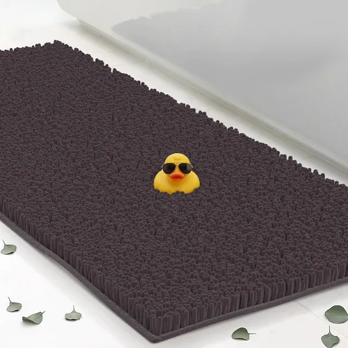 Vista 34 de Tapetes de baño pequeños de felpilla de 22 x 14 pulgadas, tapetes de baño absorbentes de felpa, de secado rápido, suaves y lavables a máquina