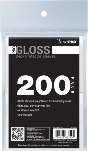 Vista 13 de Ultra PRO - Protector de cubierta de fundas de tarjetas estándar azul PRO-Gloss de 200 unidades, protege y almacena tarjetas coleccionables