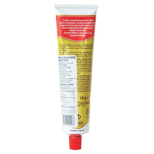 Vista 3 de Mutti Pasta de tomate triple concentrada (Triplo Concentrato), tubo de 6.5 onzas Paquete de 2 La marca de tomates #1 de Italia Pasta de tomate