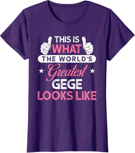 Vista 14 de Gege Gift: World's Greatest Gege T-Shirt, Negro