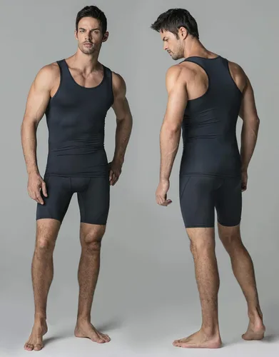 Vista 7 de ATHLIO Paquete de 3 camisetas sin mangas de compresión para hombre, para correr, baloncesto, entrenamiento, capa base