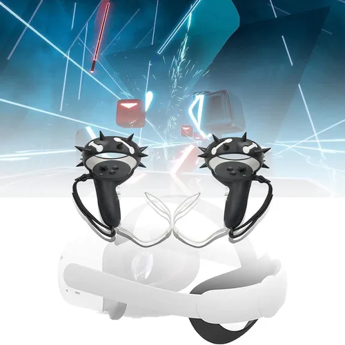Vista 4 de Cubierta de agarre para controlador táctil soporte de pared compatible con Oculus Quest 2