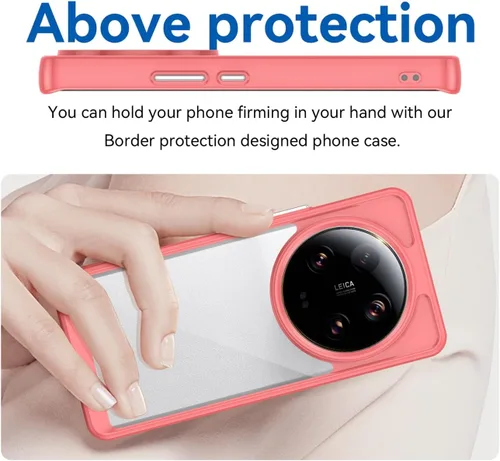 Vista 3 de Funda transparente para Xiaomi 13 Ultra, funda Mi 13 Ultra 2304FPN6DC con protector de pantalla HD, a prueba de golpes de PC duro transparente +
