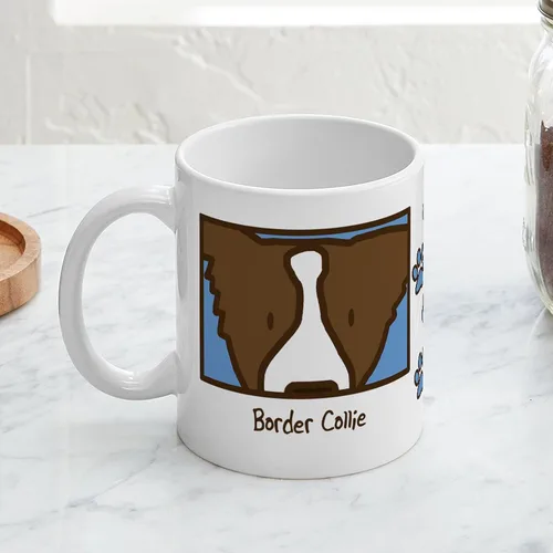 Vista 4 de CafePress Anime Brown Border Collie Mug 11 oz (325 ml) Ceramic Coffee Mug