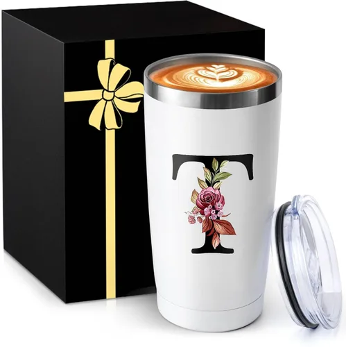Vista 16 de Taza de café aislada de 20 onzas con tapa de acero inoxidable a prueba de derrames y fugas, pesada, grande, reutilizable, térmica, para viajes