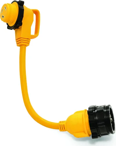 Vista 2 de Camco 55617 30M/30F Adaptador de bloqueo de agarre de alimentación marina de 18