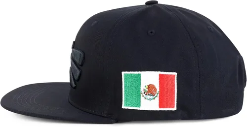 Vista 5 de Hecho En Mexico Eagle 3D Bordado Flat Bill Snapback Cap