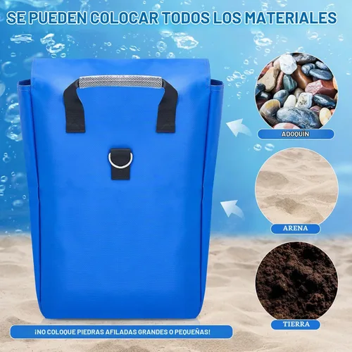 Vista 4 de Simgoing 8 bolsas de arena de vinilo para casa de rebote, accesorios para casa de rebote, bolsa de arena para soporte y anclaje, inflables, tiendas