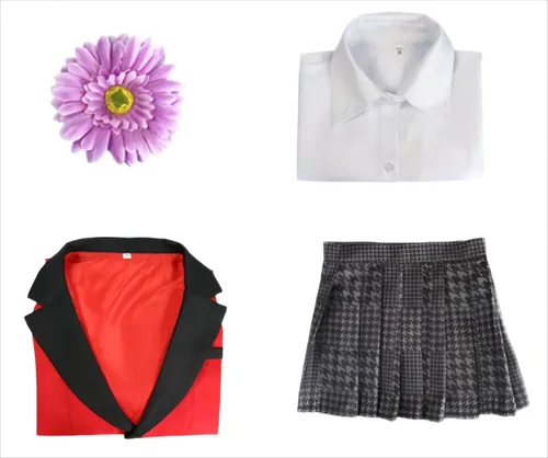 Vista 4 de Roses Cosplay Costume for Kakegurui Compulsive Gamble Yumemite Yumemi