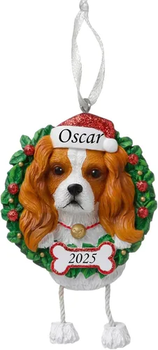 Vista 24 de Adorno personalizado para 2025, raza pura de perro Beagle, adorno para árbol de Navidad, decoración profesional personalizada, regalo para cachorro